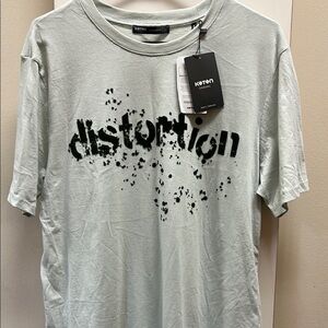 Koton Distortion Graphic T-Shirt - Green large